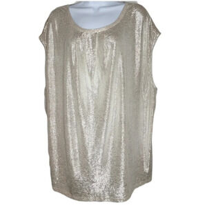 Liz Claiborne metallic shine sleeveless blouse